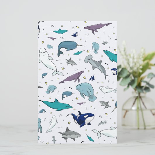 Onder het Zee Briefpapier (Staand voorkant)