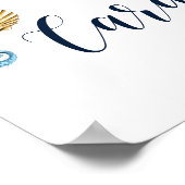 Onder het Zee bruiloft horizontale Kaart teken Poster (Hoek)