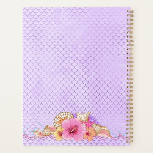 Onder het Zee Brunette Zeemeermin en Zee Shell Planner (Achterkant)