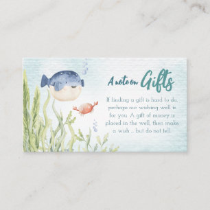 Onder het Zee Cadeaubon Baby shower Kaart