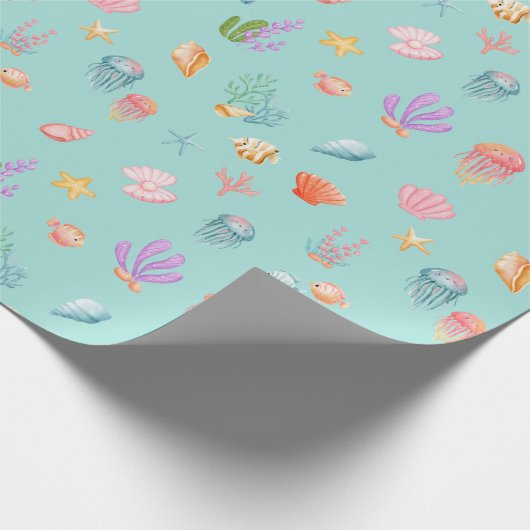 Onder het Zee Cadeaupapier (Hoek)