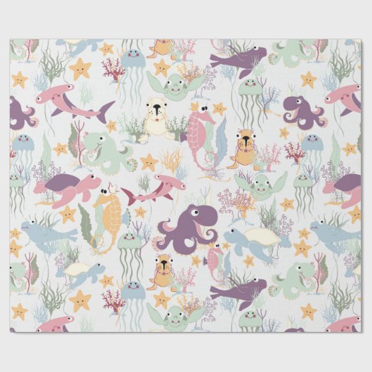 Onder het Zee Cadeaupapier (Vlak)