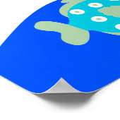 Onder het Zee Calypso Baby shower Banner Poster (Hoek)