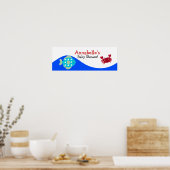 Onder het Zee Calypso Baby shower Banner Poster (Keuken)