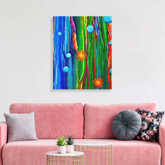 Onder het Zee Canvas Afdruk (Insitu (Woonkamer))