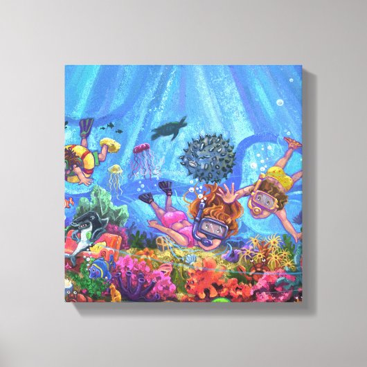 Onder het Zee Canvas Afdruk (Voorkant)