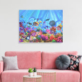 Onder het Zee Canvas Afdruk (Insitu (Woonkamer))