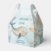 Onder het Zee Coral and Whale Baby shower Bedankdoosjes (Voorkant Zijde)