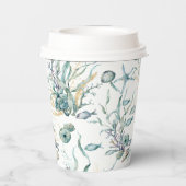Onder het Zee Coral Reef Paper Cups Papieren Bekers (Achterkant)