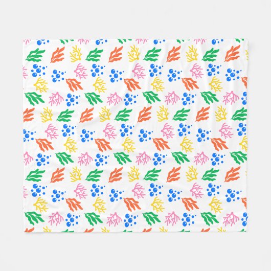 Onder het Zee Coral Seamless Pattern - Dekens (Voorkant (Horizontaal))