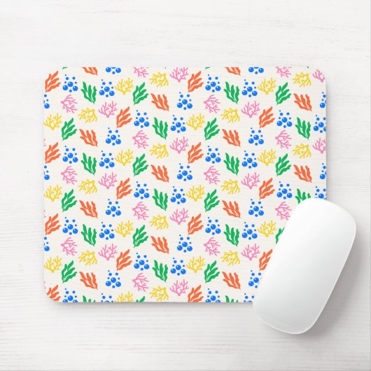 Onder het Zee Coral Seamless Pattern Muismat (Met muis)