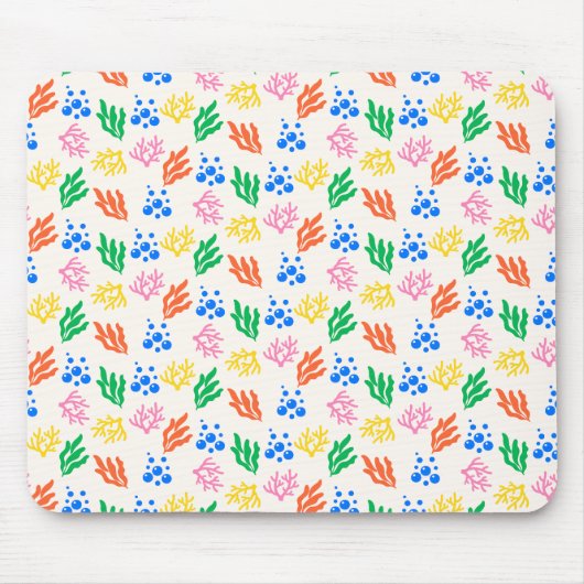 Onder het Zee Coral Seamless Pattern Muismat (Voorkant)