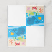 Onder het Zee Creatures Birthday Plaatskaartje (Buitenkant ongevouwen)