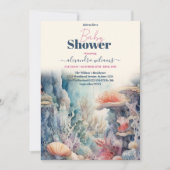 Onder het Zee Creatures Marine Life Baby shower Kaart (Voorkant)