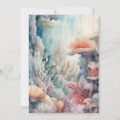 Onder het Zee Creatures Marine Life Baby shower Kaart (Achterkant)