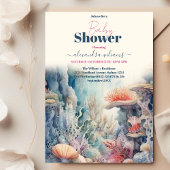 Onder het Zee Creatures Marine Life Baby shower Kaart