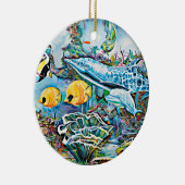 Onder het Zee Creatures Ocean Christmas Ornament (Rechts)