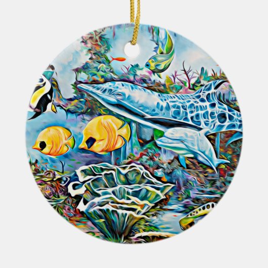Onder het Zee Creatures Ocean Christmas Ornament (Voorkant)