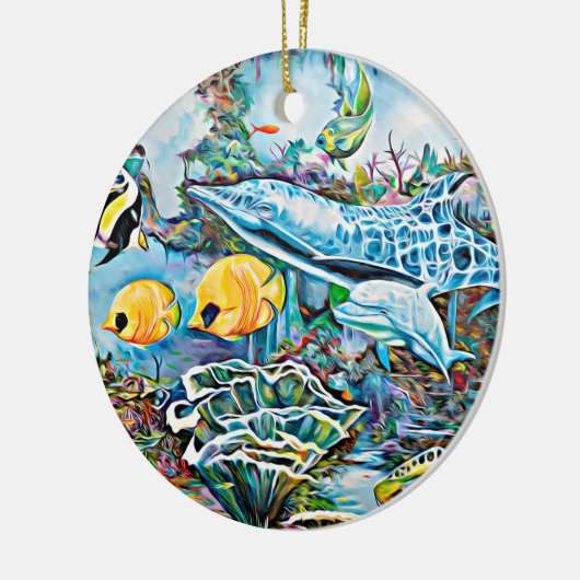 Onder het Zee Creatures Ocean Christmas Ornament (Links)