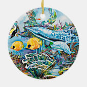 Onder het Zee Creatures Ocean Christmas Ornament (Achterkant)