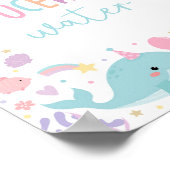 Onder het Zee Creatures Ocean Water Birthday Party Poster (Hoek)