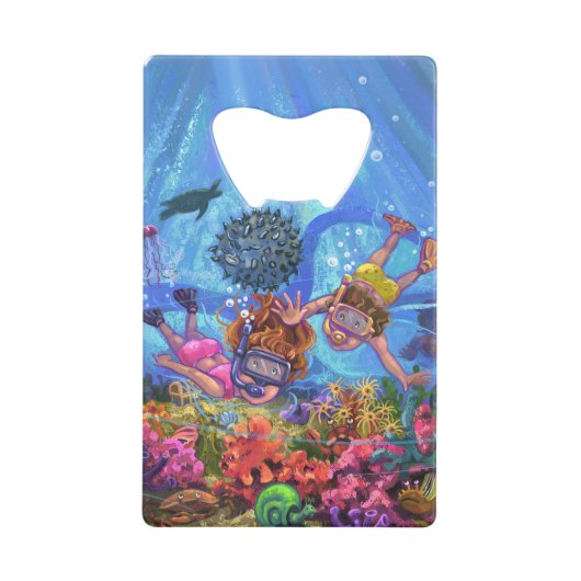 Onder het Zee Creditkaart Flessenopener (Voorkant)