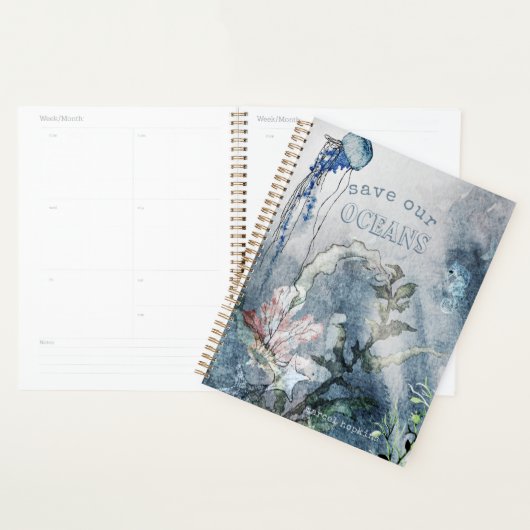 Onder het Zee creeert de Scène van de Waterverf va Planner (Display)