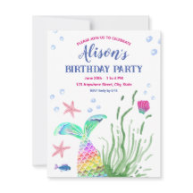 Onder het Zee Custom Name Party Invitation