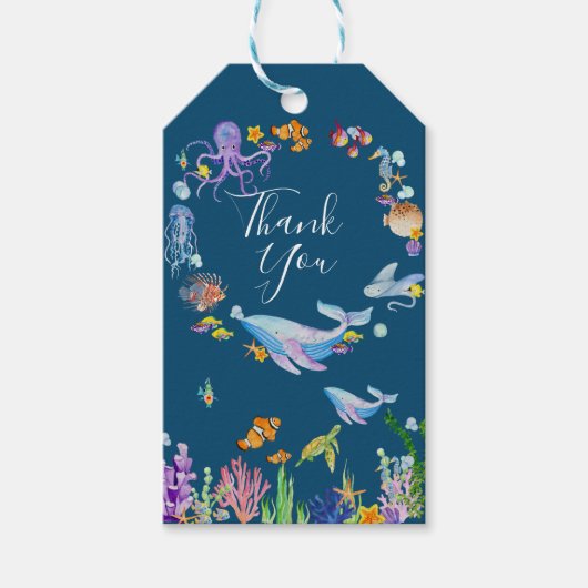 Onder het Zee dank ik u Cadeaulabel (Voorkant)