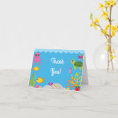 Onder het Zee Dank u 1e Verjaardag Kaarten (Gele Bloem)