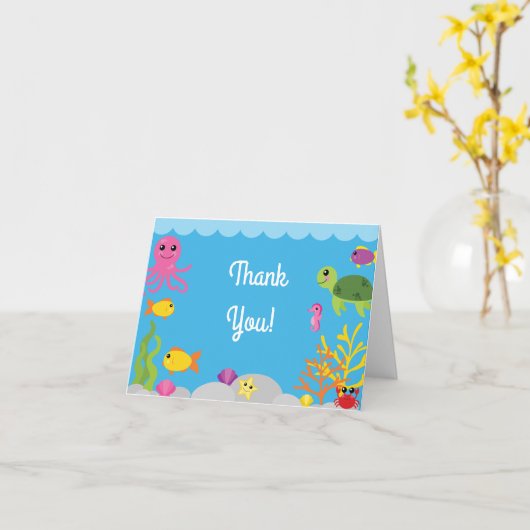 Onder het Zee Dank u 1e Verjaardag Kaarten (Gele Bloem)