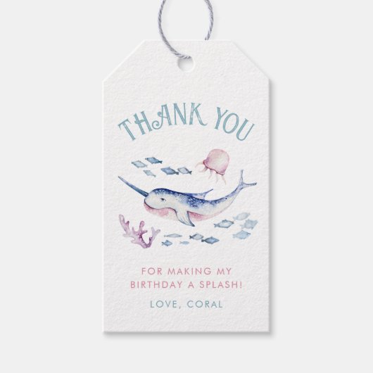 Onder het Zee Dank u Labels Cadeaulabel (Voorkant)