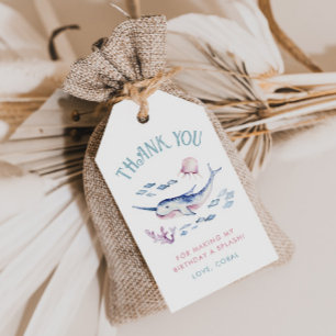 Onder het Zee Dank u Labels Cadeaulabel