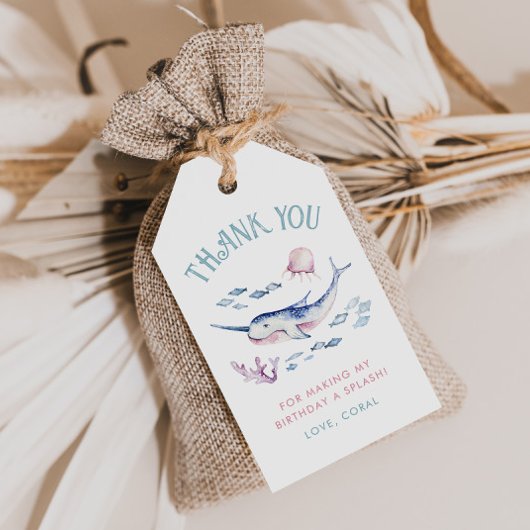 Onder het Zee Dank u Labels Cadeaulabel