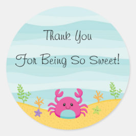 Onder het Zee Dank u Sticker