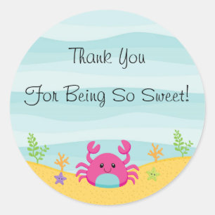 Onder het Zee Dank u Sticker