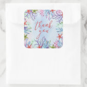 Onder het Zee Dank u wel! Vierkante Sticker (Tas)