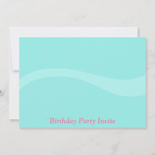 Onder het Zee, de Leuke Partij van de Verjaardag Kaart (Achterkant)