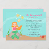 Onder het Zee, de Leuke Partij van de Verjaardag Kaart (Voorkant / Achterkant)