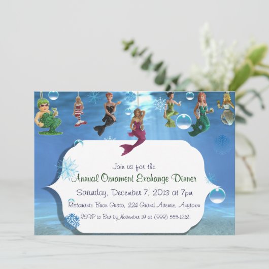 Onder het Zee de Versiering Innodigingen van de Ui Kaart (Staand voorkant)