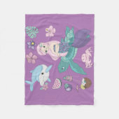 "Onder het zee" deken voor meisjes. (Voorkant)