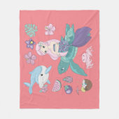 "Onder het zee" deken voor meisjes. (Voorkant)