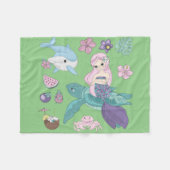 "Onder het zee" deken voor meisjes. (Voorkant (Horizontaal))