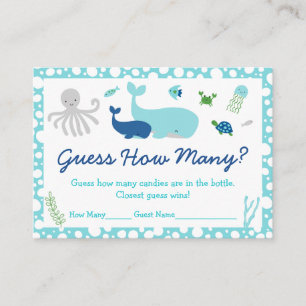 Onder het Zee denk je hoeveel spel Informatiekaartje