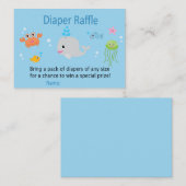 Onder het zee Diaper Raffle Tickets (Voorkant / Achterkant)