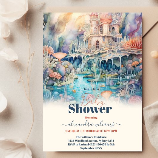 Onder het Zee Dieren Baby shower Kaart