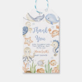 Onder het zee dieren oceaan Baby shower Cadeaulabel (Voorkant)