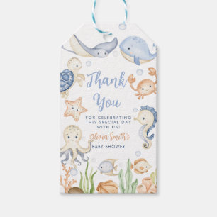 Onder het zee dieren oceaan Baby shower Cadeaulabel