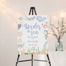 Onder het zee dieren oceaan Baby shower Welkom