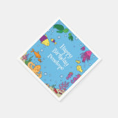 Onder het Zee Dieren Schattige 1e verjaardagsfeest Servet (Hoek)